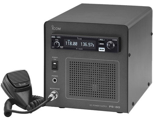 PS80, Station de base avec alimentation et microphone